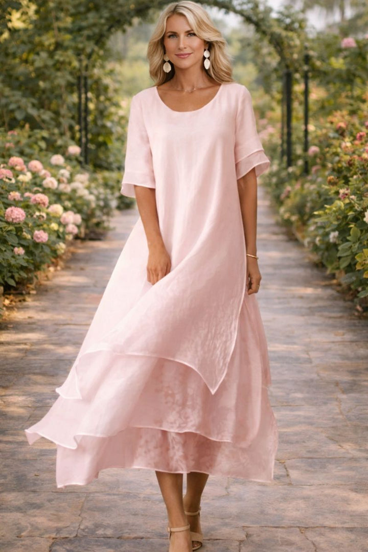 Abito Maxi Tiered Aria Fluid