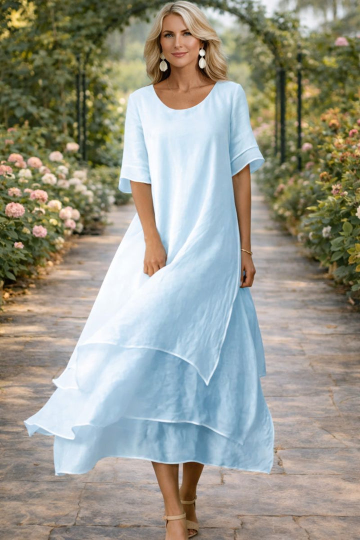 Abito Maxi Tiered Aria Fluid