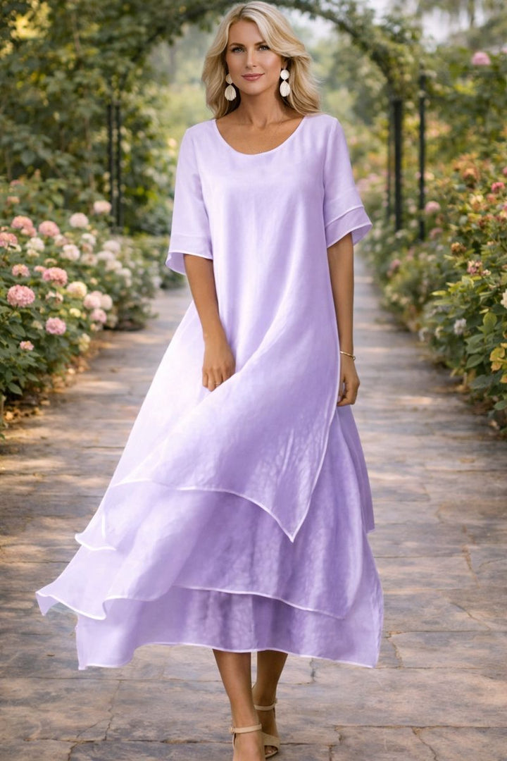 Abito Maxi Tiered Aria Fluid