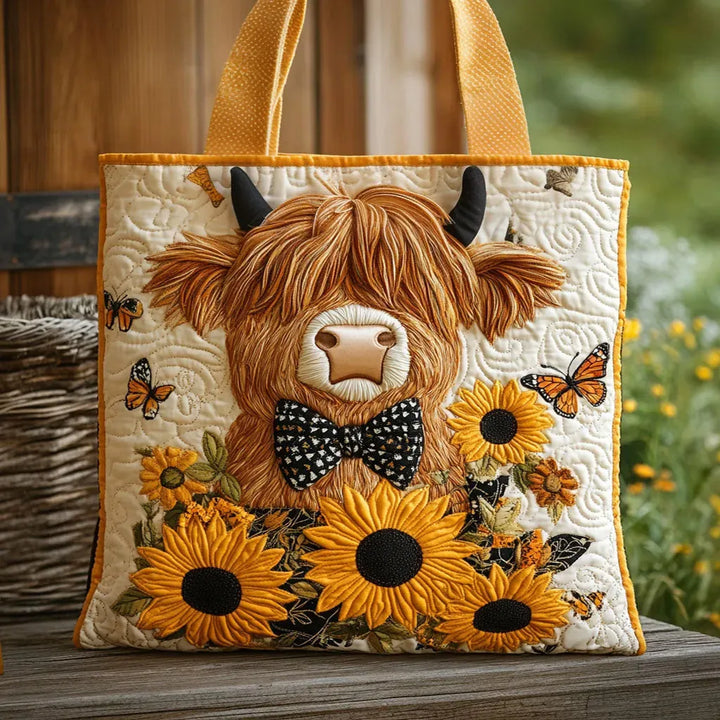 Borsa Imbottita - Mucca delle Terre Alte con Girasoli