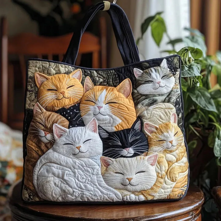 Borsa Artigianale Imbottita - Gattini Dormienti