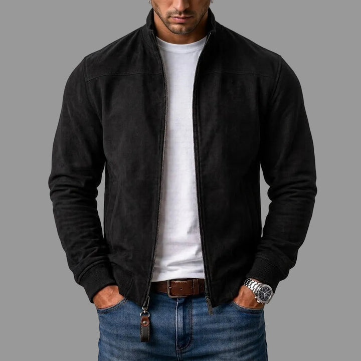 Corrado | Bomber Camoscio Collo Alto