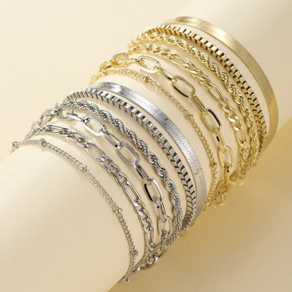 Set di bracciali 5 pezzi in oro
