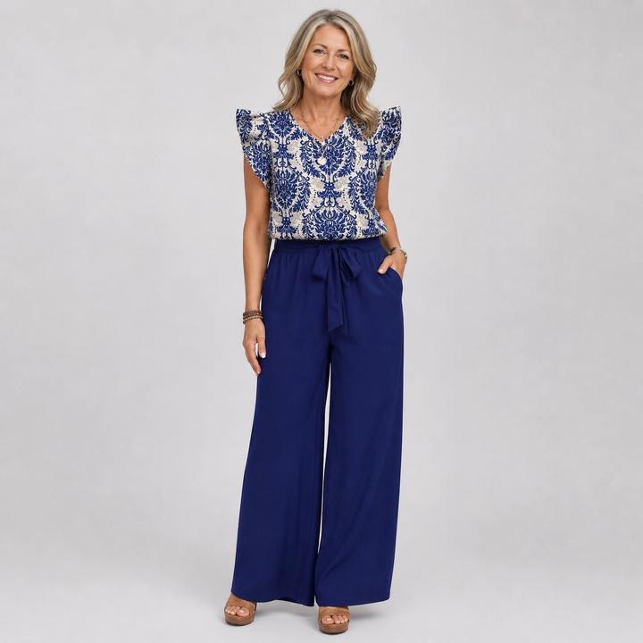 Amelia | Elegante Completo Due Pezzi Paisley