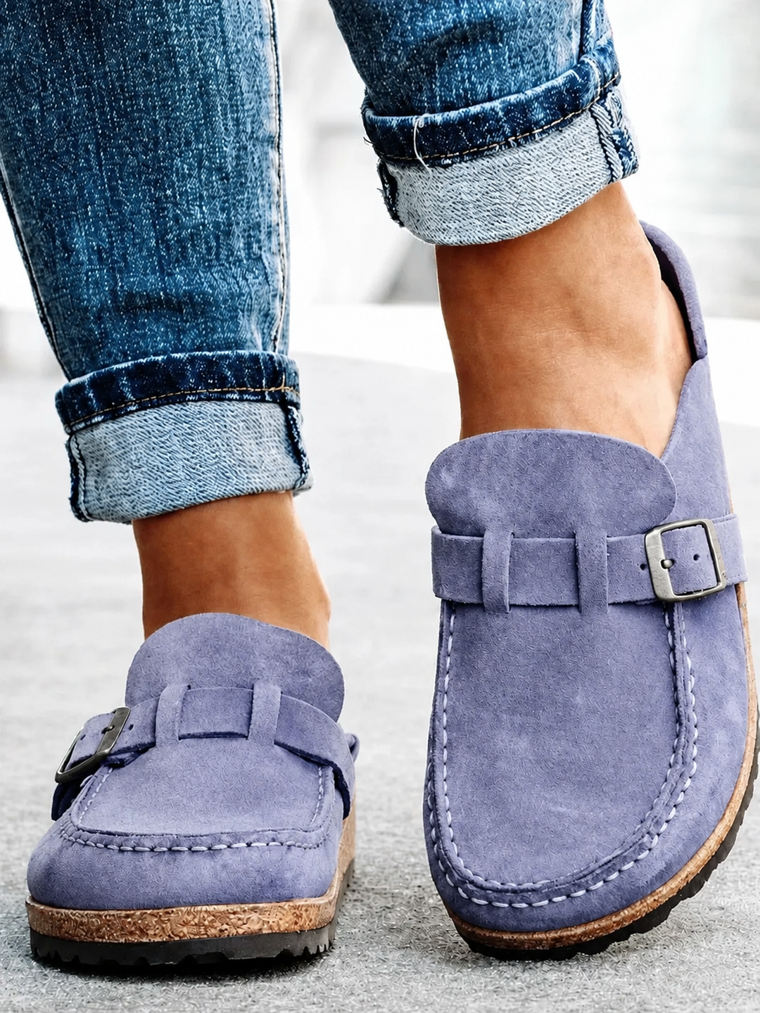 Il Mule in Suede con Fibbia Everyday