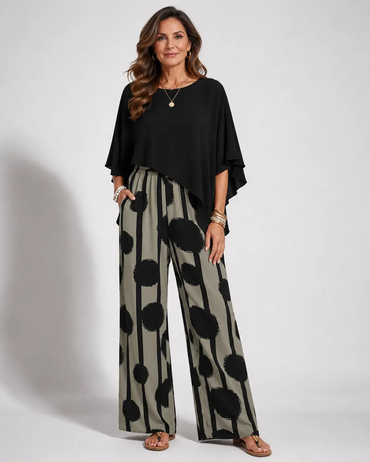 Valeriana™ | Completo Top Asimmetrico e Pantalone Boho