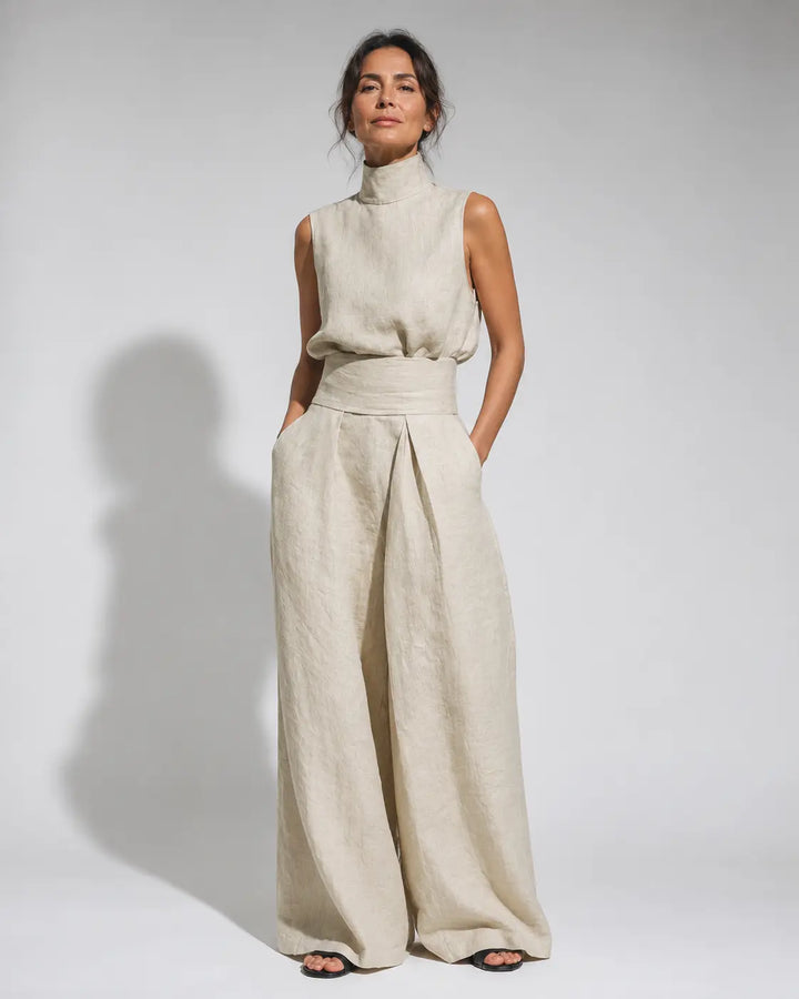 Venancia™ | Completo Minimalista Top e Pantaloni Larghi