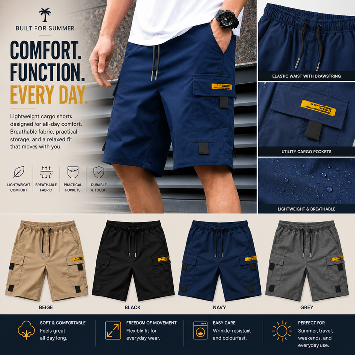 Norman - Pantaloni Cargo Casual Multi-Pocket