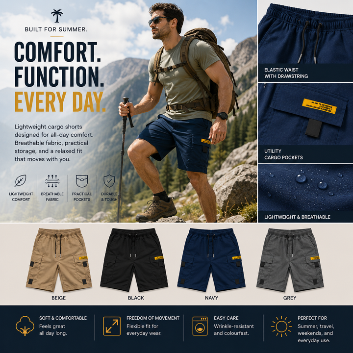 Norman - Pantaloni Cargo Casual Multi-Pocket