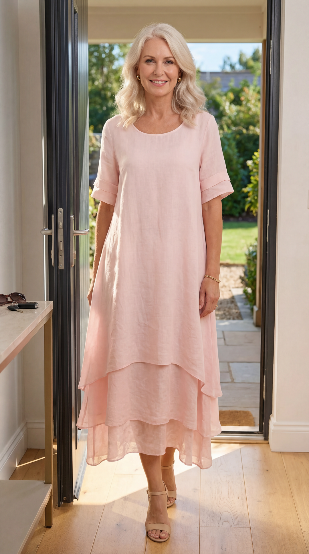Abito Maxi Tiered Aria Fluid