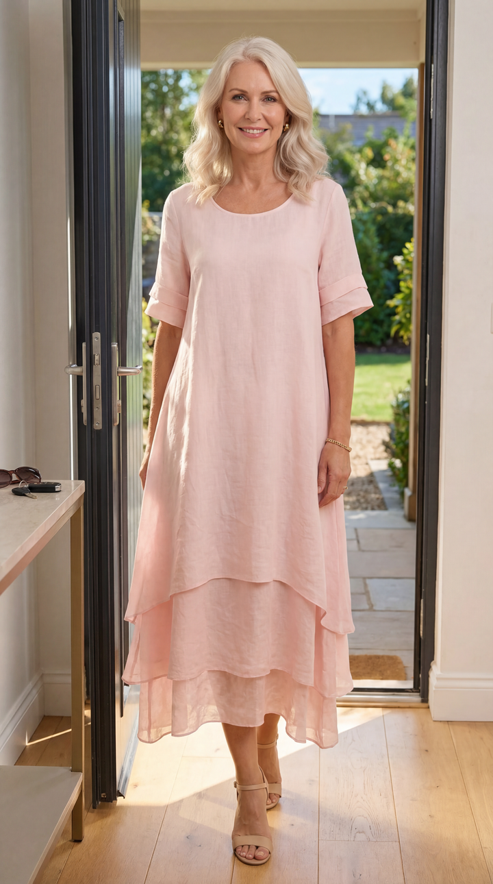 Abito Maxi Tiered Aria Fluid