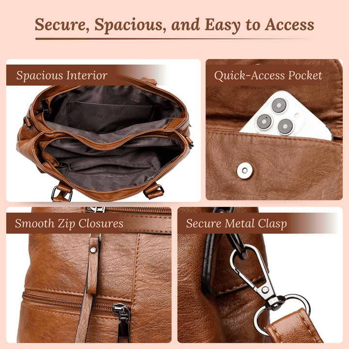 Borsa a Spalla Multi-Zip di Rachele