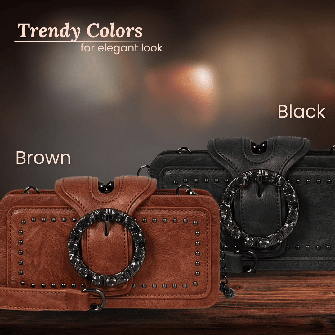 Borsa Clutch con Borchie di Margherita