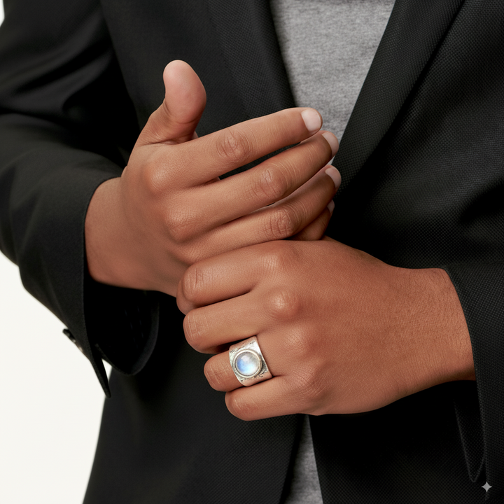 Reyes - Anello Boho in Pietra Lunare