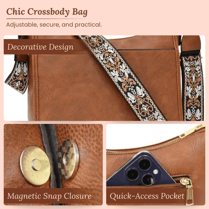 Borsa a Spalla Giornaliera di Elena | Patterned