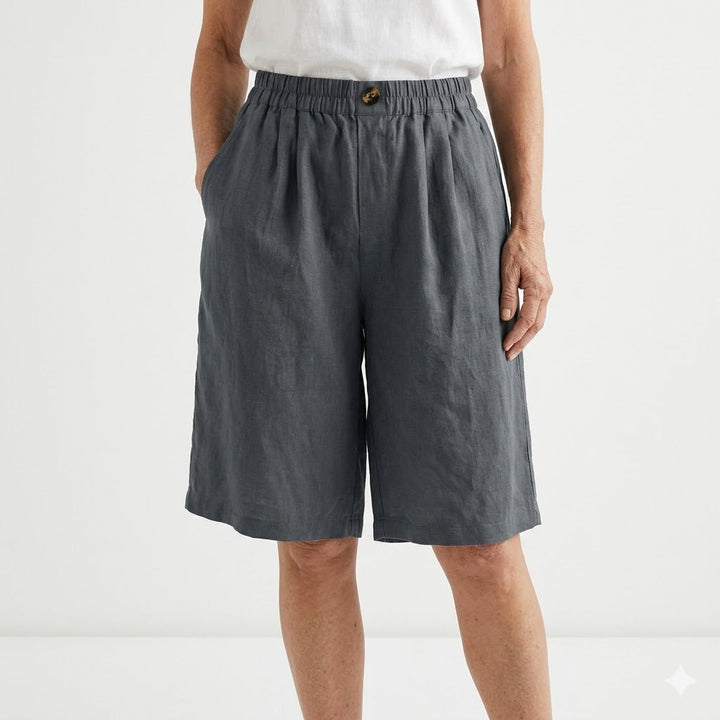 Wandeline™ — Pantaloni corti larghi con vita elastica, comfort estivo naturale
