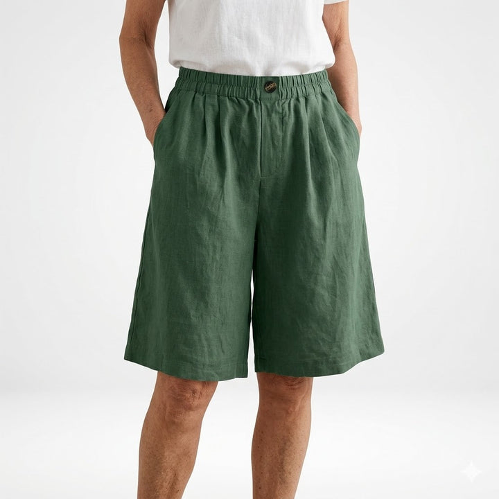 Wandeline™ — Pantaloni corti larghi con vita elastica, comfort estivo naturale
