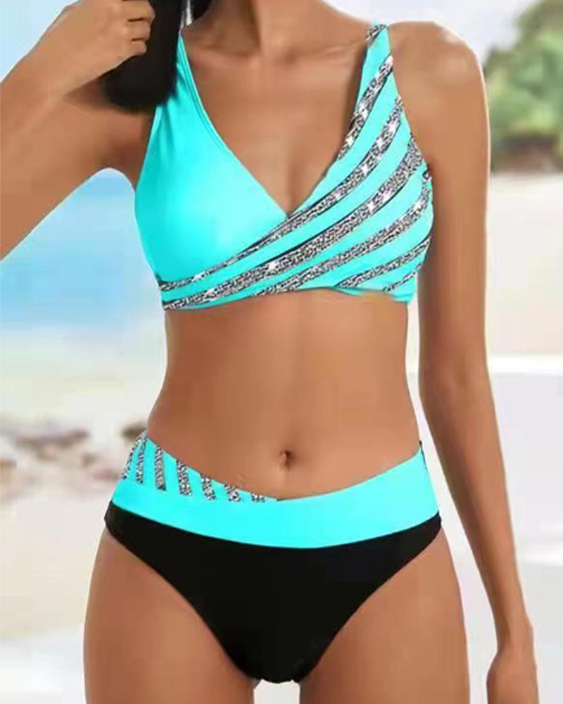 Mona - Bikini stampato in tonalità calde