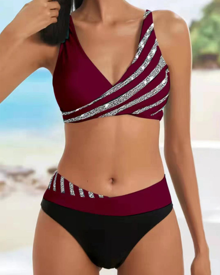 Mona - Bikini stampato in tonalità calde