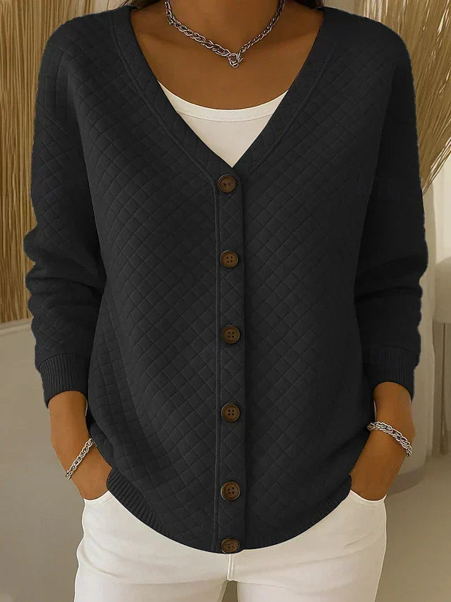 Laverne™ | Cardigan con Bottoni e Trapuntato