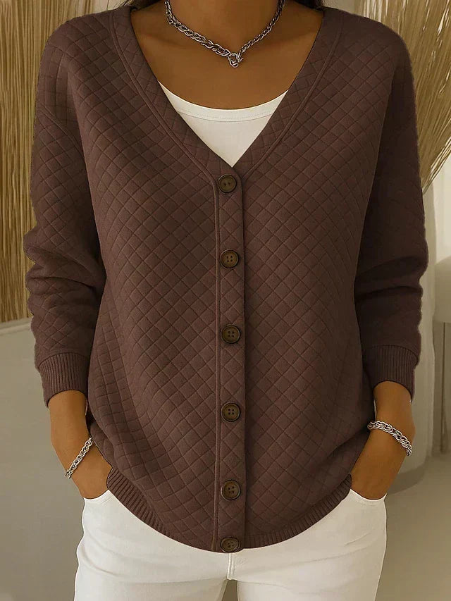 Laverne™ | Cardigan con Bottoni e Trapuntato