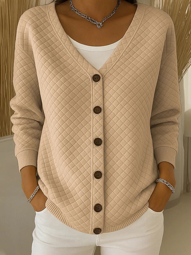 Laverne™ | Cardigan con Bottoni e Trapuntato