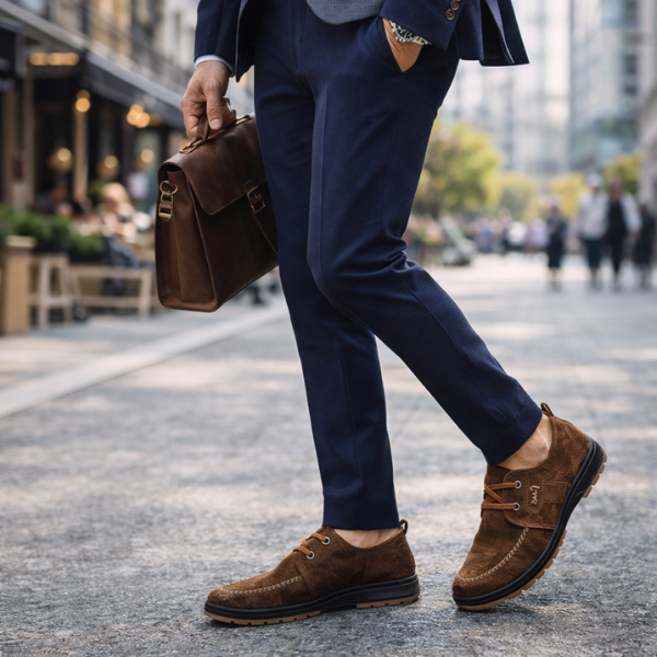 Benito – Scarpa Uomo in Camoscio con Cuciture