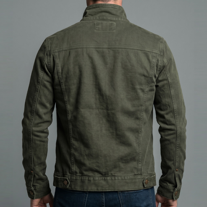 Luca | Giacca vintage in cotone con chiusura a zip
