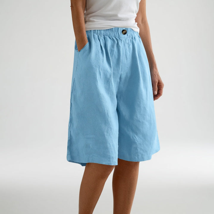 Wandeline™ — Pantaloni corti larghi con vita elastica, comfort estivo naturale