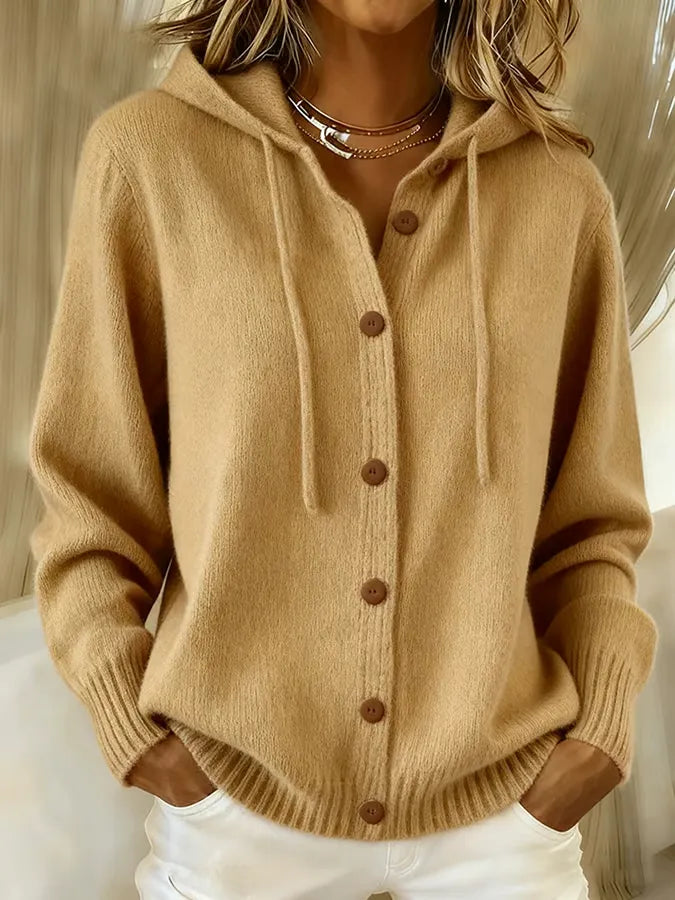 Brenda™ | Cardigan Cappuccio con Bottoni Accogliente
