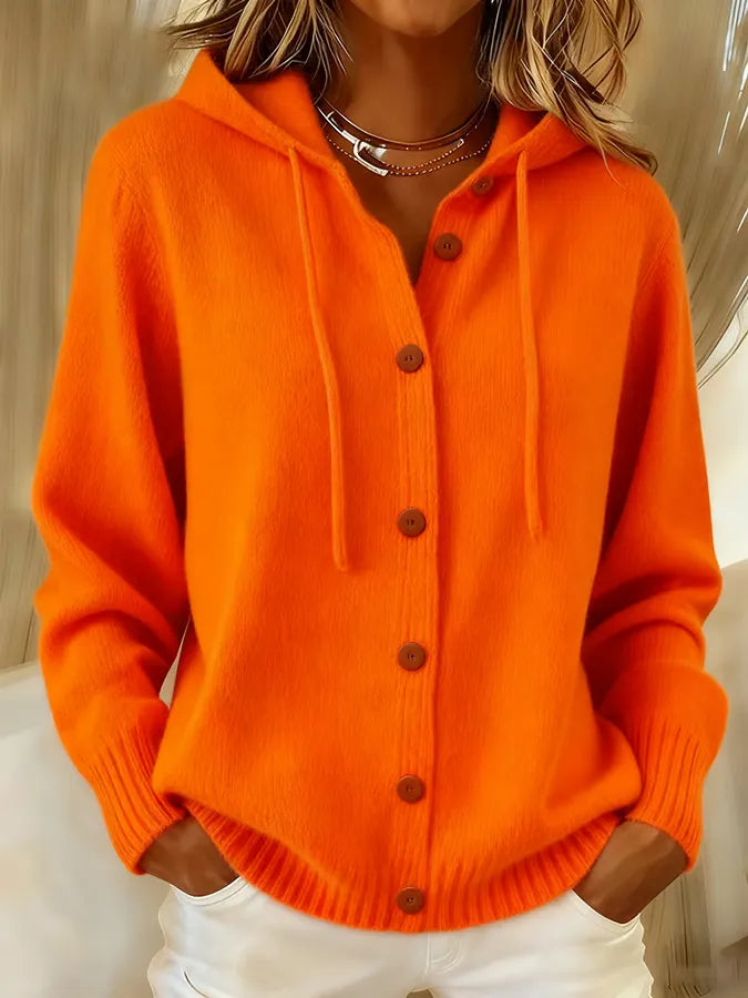 Brenda™ | Cardigan Cappuccio con Bottoni Accogliente