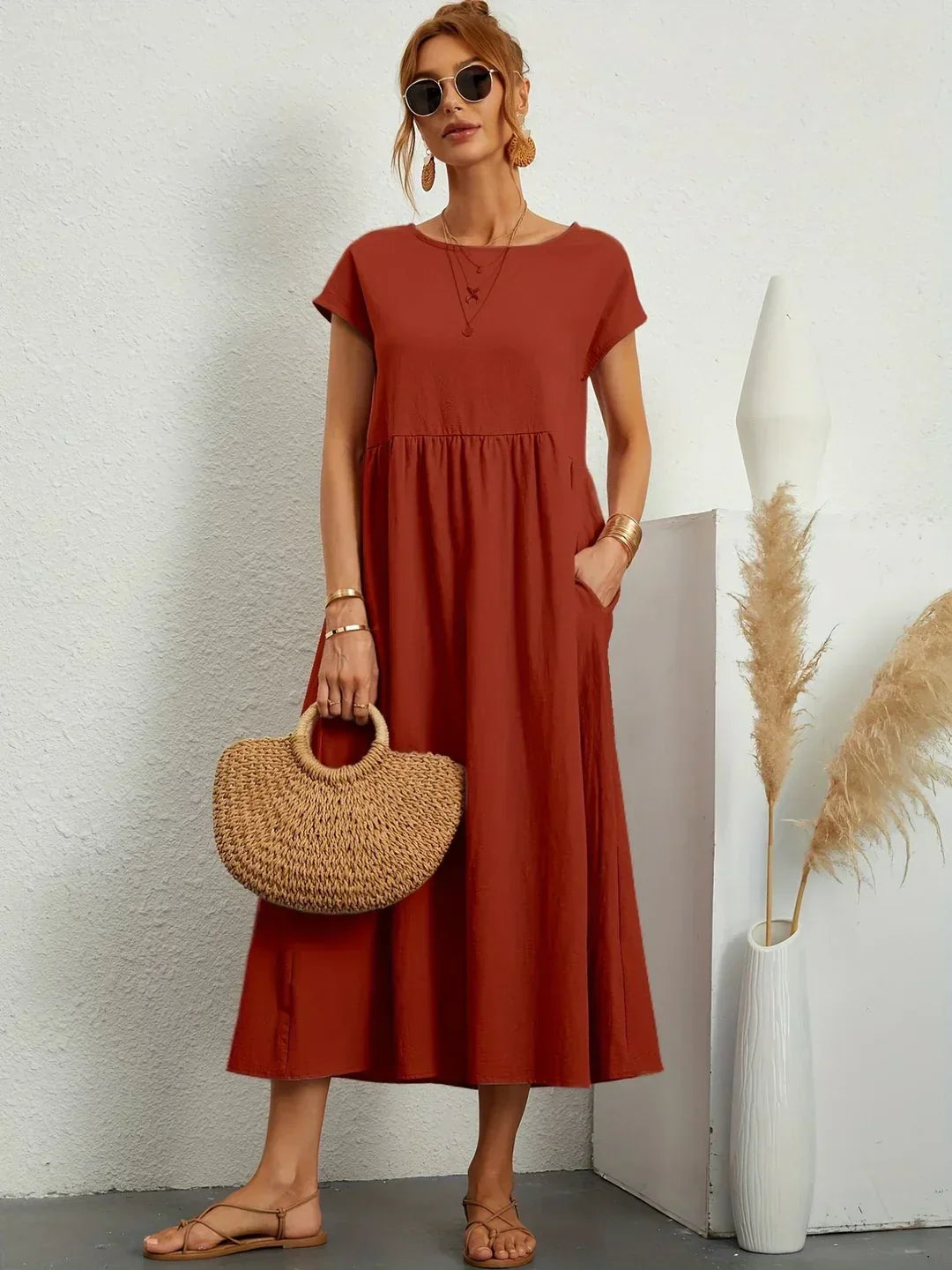 Gabrielle™ — Abito midi fluido eleganza senza tempo