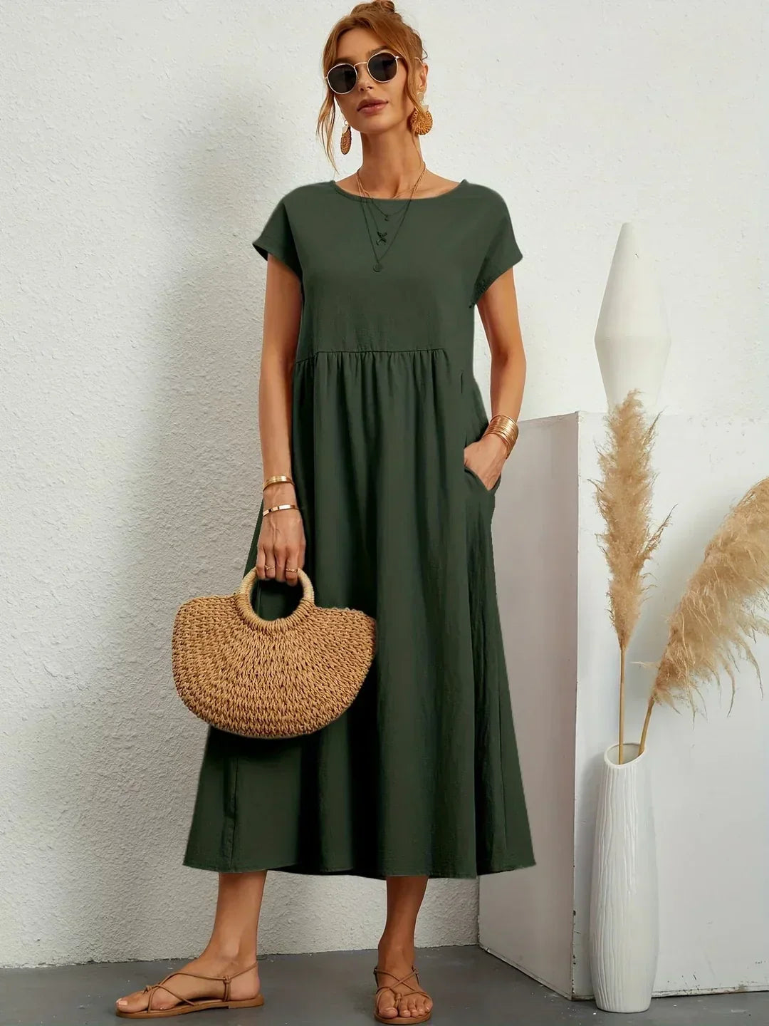 Gabrielle™ — Abito midi fluido eleganza senza tempo