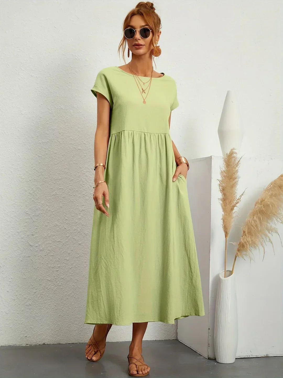 Gabrielle™ — Abito midi fluido eleganza senza tempo