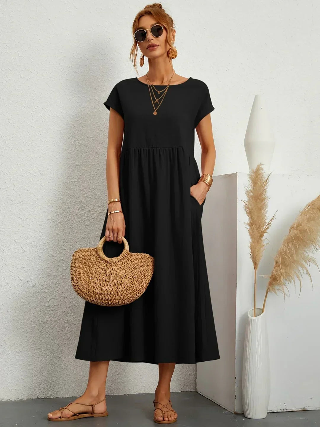 Gabrielle™ — Abito midi fluido eleganza senza tempo