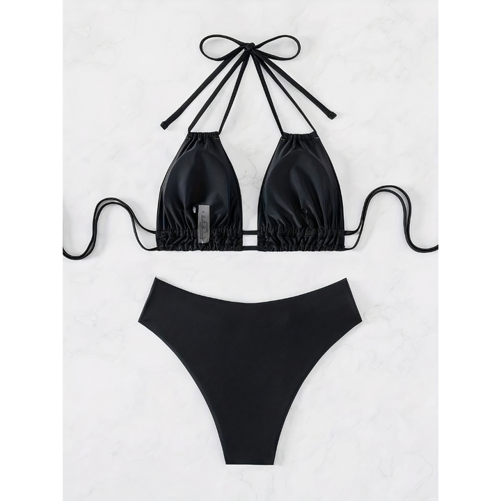 Tropic Charm – Bikini Elegante con V-Forming e Colori Estivi