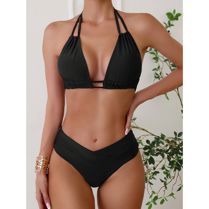 Tropic Charm – Bikini Elegante con V-Forming e Colori Estivi