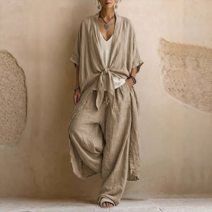 Completo Due Pezzi Kimono Oversize & Pantaloni Ampi