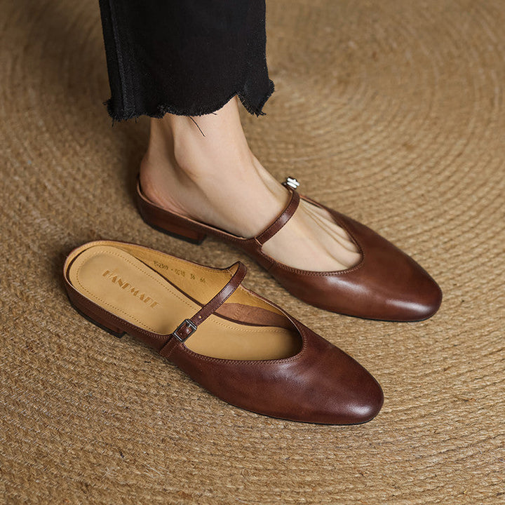 Mules in pelle genuina Merisa
