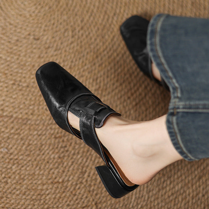 Mules in pelle genuina Ivora