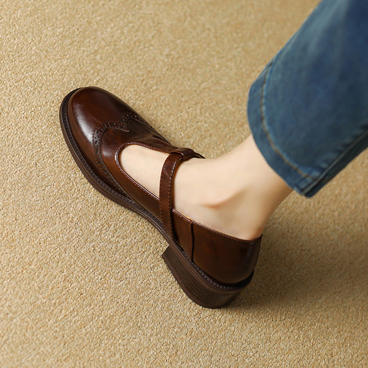 Scarpe Mary Jane Vintage T-Bar Comfort