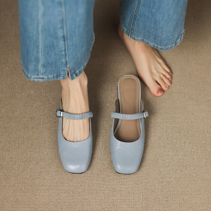 Novie | Mules Mary Jane in Pelle Genuina