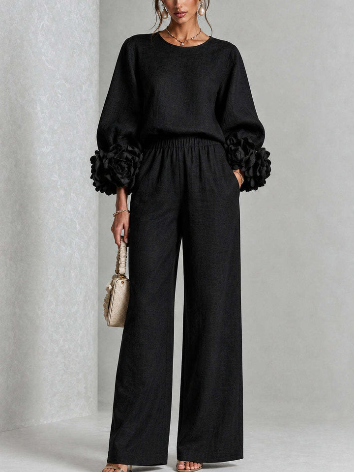 ROSALIE | SET A DUE PEZZI CON POLSINI FLOREALI.