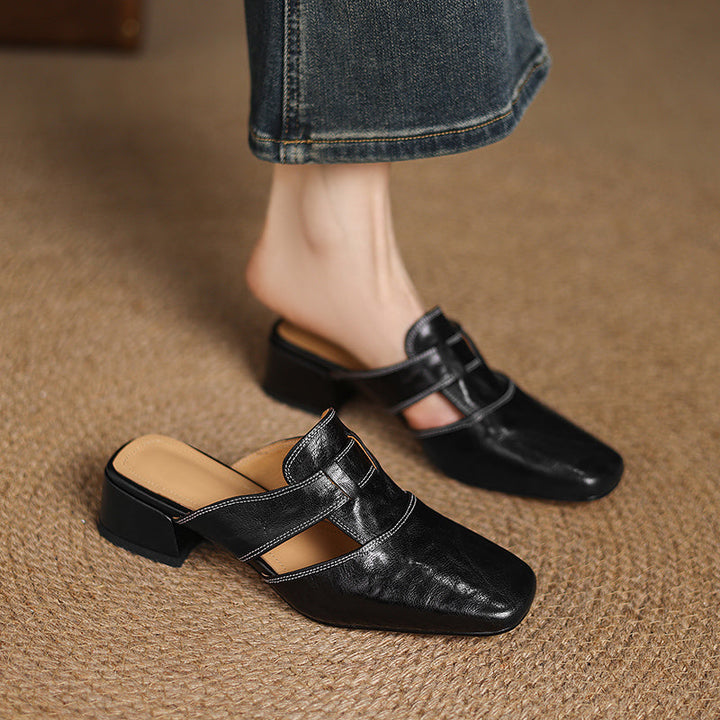 Mules in pelle genuina Ivora
