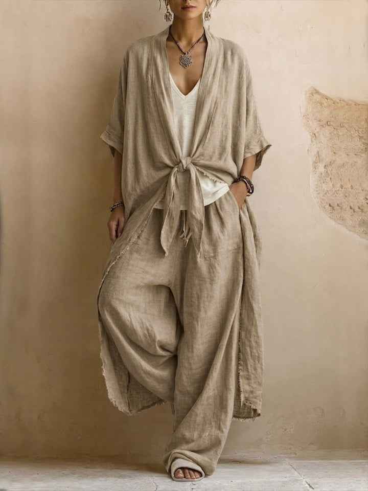 Completo Due Pezzi Kimono Oversize & Pantaloni Ampi