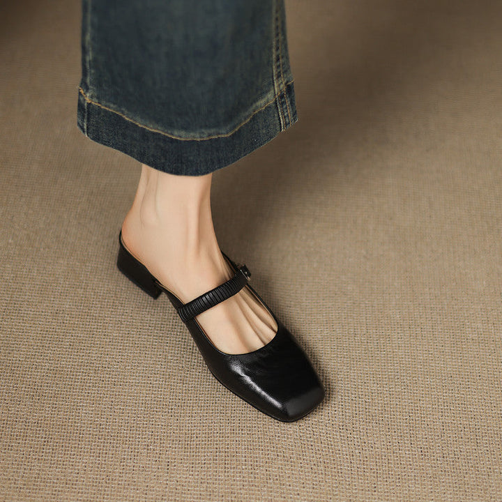 Novie | Mules Mary Jane in Pelle Genuina