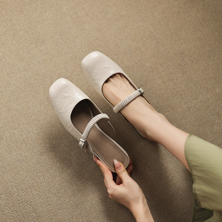 Novie | Mules Mary Jane in Pelle Genuina