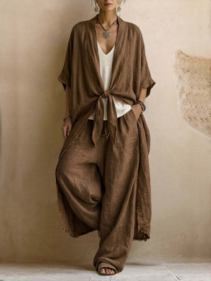 Completo Due Pezzi Kimono Oversize & Pantaloni Ampi