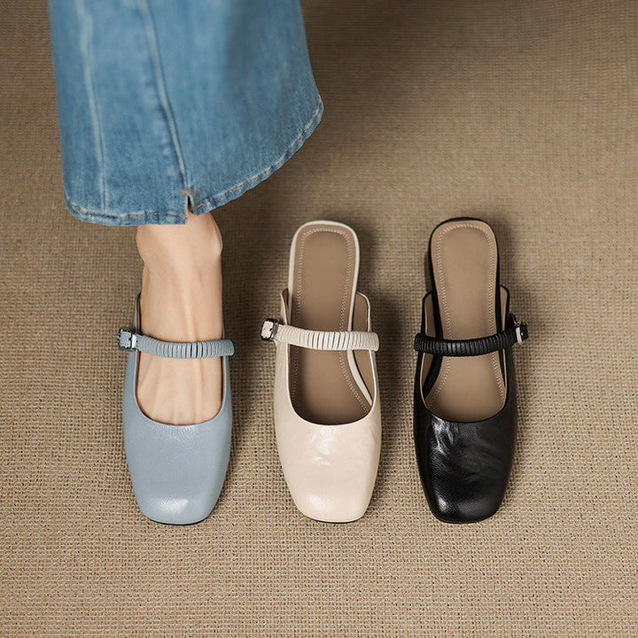 Novie | Mules Mary Jane in Pelle Genuina