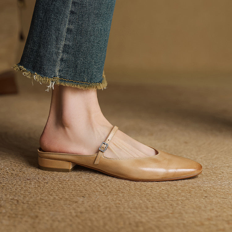 Mules in pelle genuina Merisa